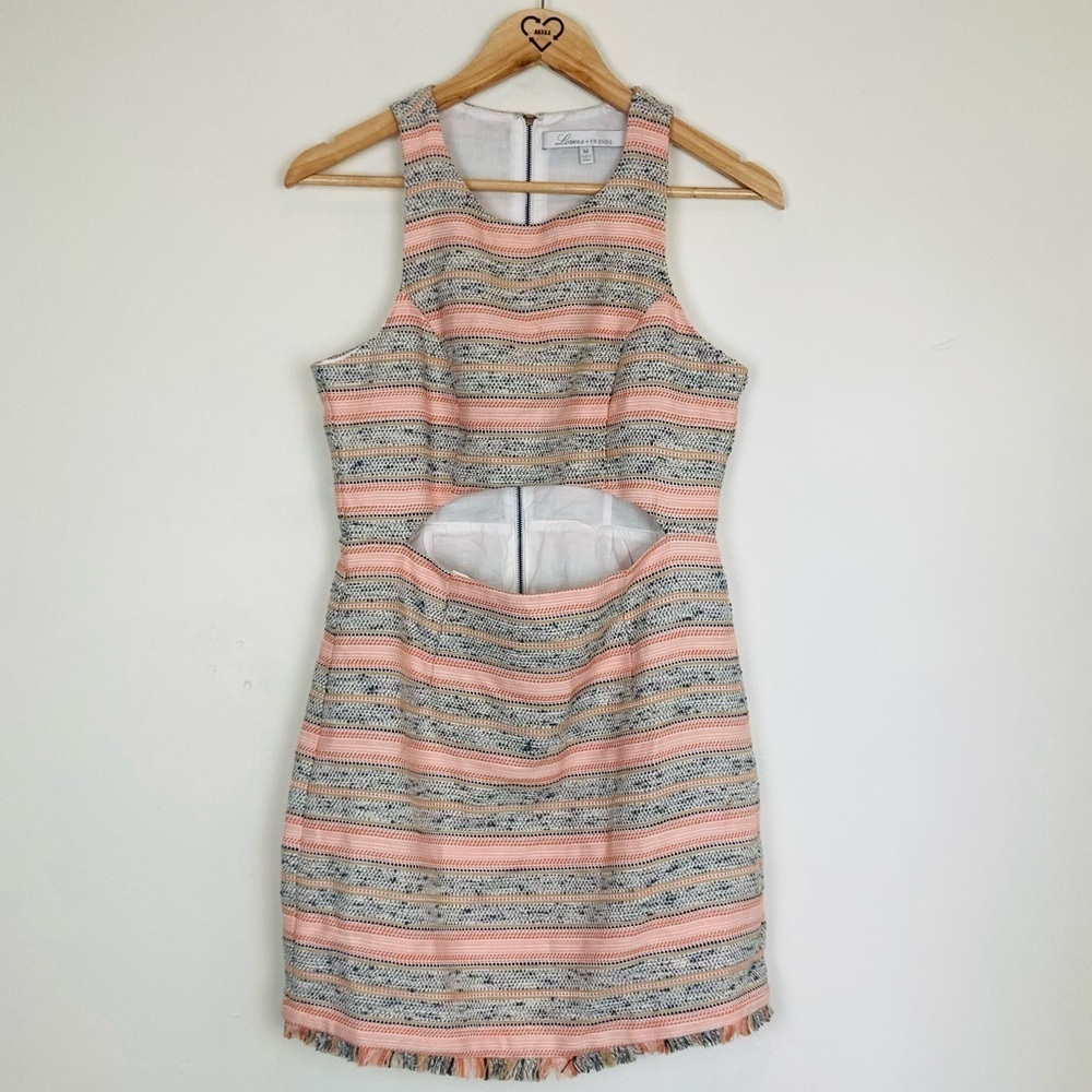 Lovers + Friends tweed sheath dress with front cut out. Size medium - Picture 2 of 9